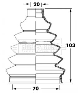 BORG & BECK gofruotoji membrana, kardaninis velenas BCB6075